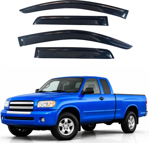 Vista 243 de IG - Visera para ventana para Ford Bronco y F150-F350 1980-1996, deflector lateral tipo cinta adhesiva, resistente, contra lluvia y viento