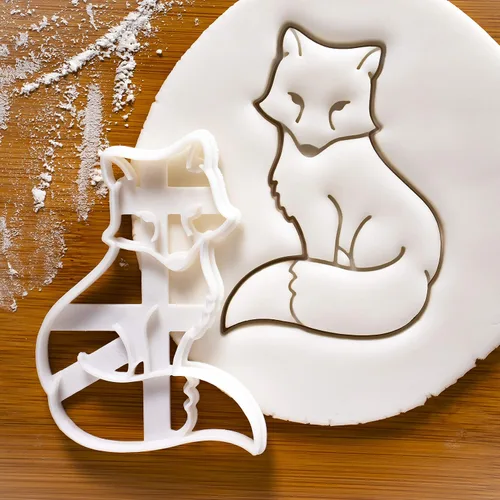 Vista 3 de Juego de 2 cortadores de galletas Fox (diseños: Fox Sleeeping and Sitting), 2 piezas - Bakerlogy