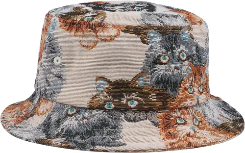 Vista 2 de GP accesorios de hombre y mujer. Tendencias, moda. Sombrero tipo pescador. Gato Jacquard Beige