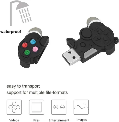 Vista 4 de Lindo USB Flash Drive 16GB Gamepad Modelo USB Memory Stick U Disco para Niños Estudiantes Regalo Pendrive