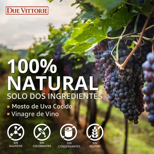 Vista 3 de Due Vittorie Vinagre Balsámico Oro de Módena. Puntuación más alta del Consorcio de Módena: 8.45 fl oz / 8.5 fl oz