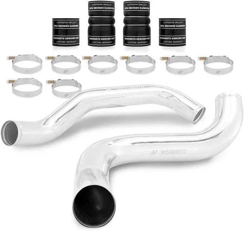 Vista 5 de Mishimoto MMICP-F2D-99KWBK, kit de tubos de intercooler y arranque para Ford 7.3L Powerstroke, modelos 1999 a 2003