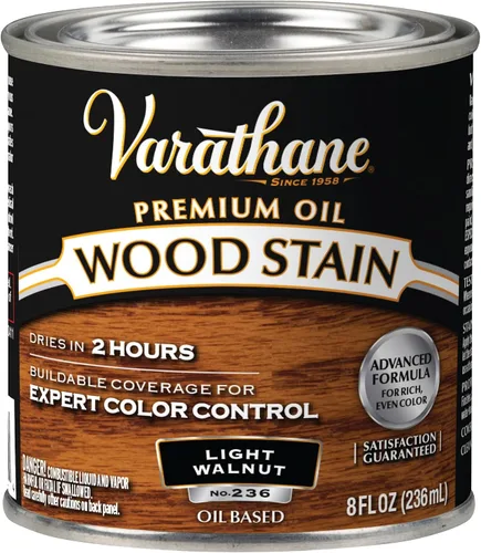 Vista 33 de 1 cuarto de galón Rust-Oleum Brands 211728H Gunstock Varathane - Tinte para madera interior a base de aceite (paquete de 2)