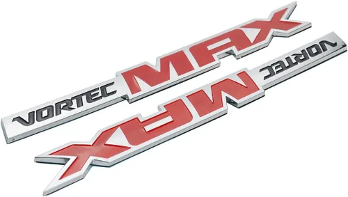 Vista 5 de Se adapta a (par) Vortec MAX - Calcomanías de emblemas de alto rendimiento 3D elevadas con adhesivo fuerte para Silverado (rojo negro)