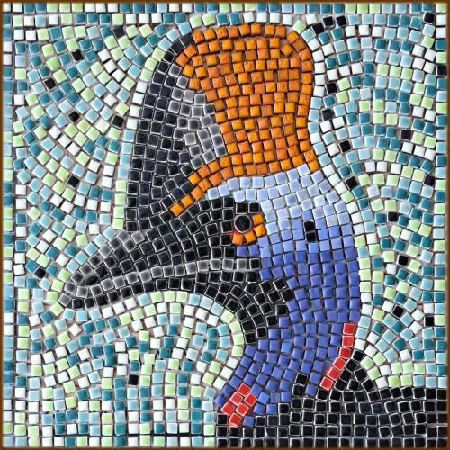 Vista 45 de Crea una verdadera obra de arte de mosaico con nuestro kit de hazlo tú mismo, acuario cuadrado de 7 pulgadas (18 cm)