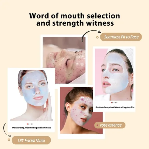 Vista 8 de Máscara de Gel de Jabón para Faciales, Hidratante y Humectante, Máscara Facial de Gel de Goma Desmontable para Hidratación Profunda y Brillo, Frasco