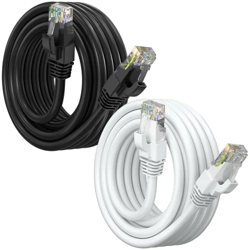 Vista 57 de Maximm Cable Ethernet Cat6, color negro (paquete de 2), cable UTP de 10 Gbps 550 MHz