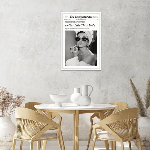 Vista 5 de FBKDVC Funky Girl - Póster estético de preppy, lienzo moderno en blanco y negro, arte de pared, póster de periódico para mujeres, impresión
