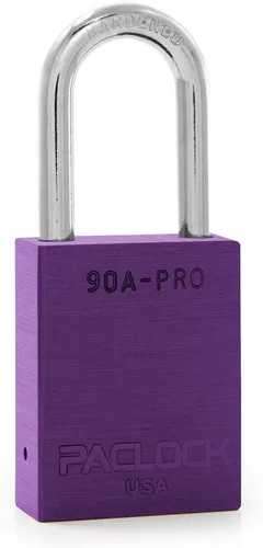 Vista 52 de PACLOCK Candado de la serie 90A-PRO, compre American Act obediente, aluminio anodizado marrón, cilindro de 7 pines de alta seguridad con 1 llave por