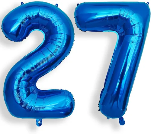 Vista 44 de AULE Globo azul de 40 pulgadas 0 con números grandes de cumpleaños del 0 al 9