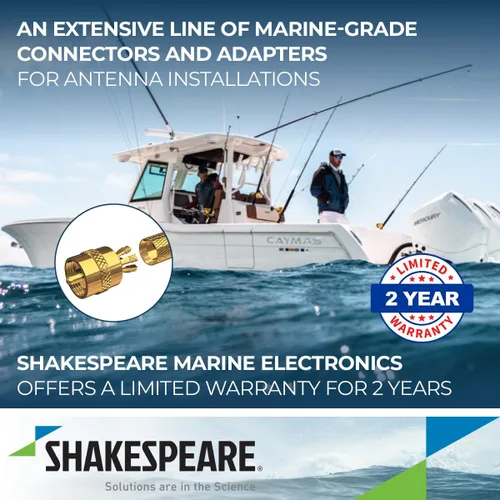 Vista 4 de Shakespeare 3003.4061 PL-259-CP-G Marine Center Pin Conector, Oro