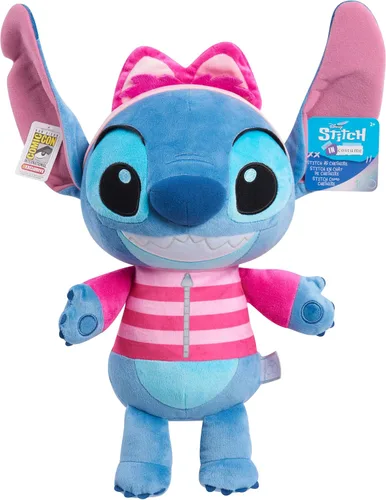 Vista 4 de Just Play Disney100 Years of Wonder Stitch as Cheshire Cat - Animal de peluche grande, juguetes para niños a partir de 2 años