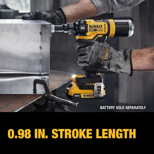 Vista 4 de DEWALT 20V MAX XR - Herramienta de remache inalámbrica, 3/16", solo herramienta principal (DCF403B)