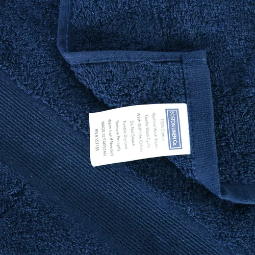 Vista 3 de Boston Linen Co. - Juego de 6 toallas de baño, 2 toallas de mano, 2 toallas de baño y 2 toallas faciales, 100% algodón de calidad hotelera, suave