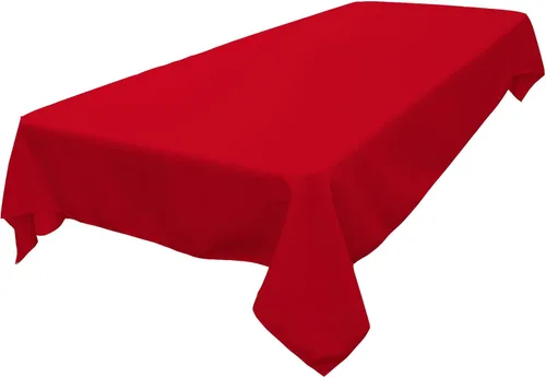 Vista 185 de LA Linen Mantel rectangular lavable de popelín de poliéster, resistente a las manchas y a las arrugas, cubierta de mesa 60x84, mantel de tela