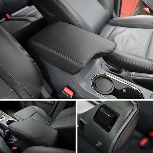 Vista 6 de INTGET Cubierta de Reposabrazos de Consola Central para Accesorios Ford Ranger 2019 2020 2021 2022 2023 Interior de Cuero Cubierta de Consola
