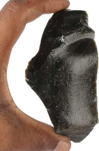 Vista 2 de GEMHUB Cristal curativo de obsidiana negra áspera natural 861.85 CT, Gema, obsidiana