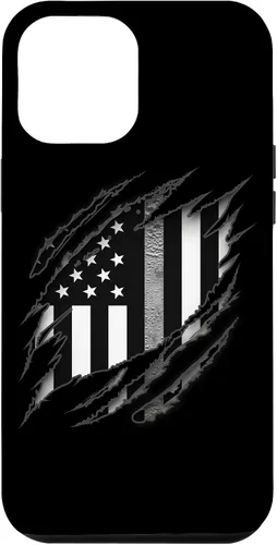 Vista 26 de Correctional Correctional Officers Silver Line - Carcasa para iPhone 16 con la bandera estadounidense