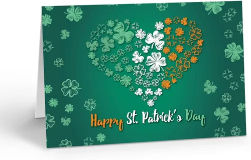 Vista 15 de Stonehouse Collection Surtido de tarjetas de felicitación del día de San Patricio, tarjetas irlandesas de la suerte, trébol, duende, decoraciones