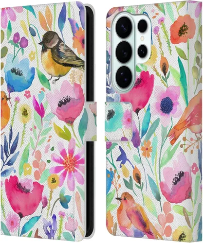 Vista 17 de Head Case Designs Officially Licensed Ninola Brushstrokes Black Summer Patterns Leather Wallet Case Compatible with Samsung Galaxy A07 4G