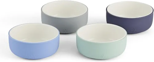 Vista 16 de Elk and Friends Cuencos de porcelana para niños con manga de silicona Alimentación para niños/niños pequeños/bebés Apto para microondas