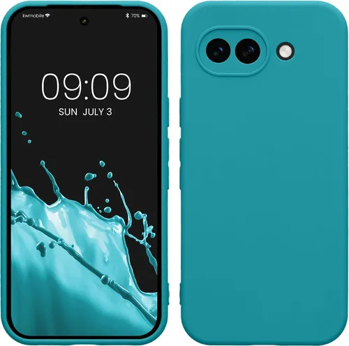 Vista 242 de kwmobile Funda compatible con Google Pixel 9 - Funda protectora delgada de TPU para teléfono - Acabado mate suave - Piedra antigua