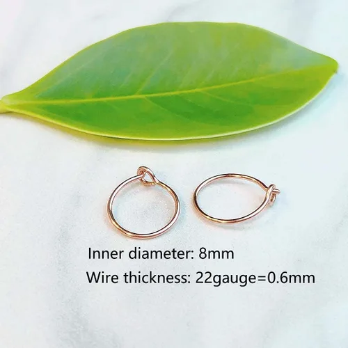 Vista 3 de Aretes de aro huggie pequeños y finos para mujer - Rellenos de oro de 14k o plata esterlina, aros pequeños, aretes de aro de oro ligeros rosa dorado