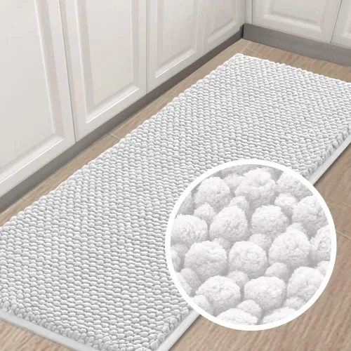 Vista 25 de Turquoize Alfombras de baño de felpilla antideslizante para baño, 17 x 24 pulgadas, extra suaves y absorbentes, lavables a máquina, perfectas