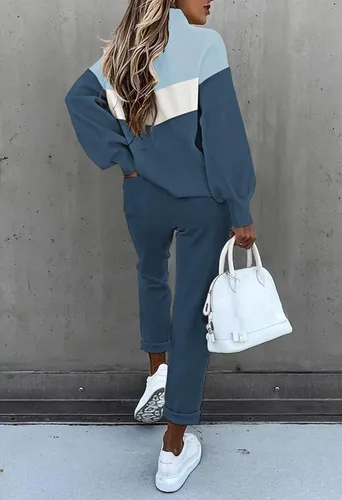 Vista 3 de ETCYY NEW Women's 2 Piece Lounge Sets Outfits Long Sleeve Sweatshirt and Sweatpants Sweatsuit
