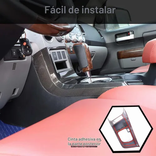 Vista 5 de Funda de Marco y Embellecedor del Panel de Cambio de Marchas para la Consola Central de Toyota Tundra 2007 2008 2009 2010 2011 2012 2013, Accesorios