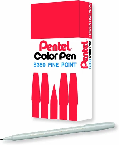 Vista 10 de Pentel Arts - Bolígrafo de color, beige, caja de 12 unidades (S360-124)