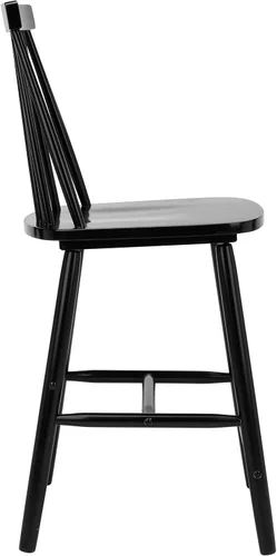 Vista 8 de Safavieh Home Collection Beaufort - Taburete negro para mostrador (24 pulgadas, juego de 2)