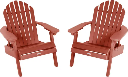 Vista 6 de highwood AD-KITCHL6-BKE Hamilton - Sillas Adirondack plegables y reclinables, juego de 2 piezas, color negro