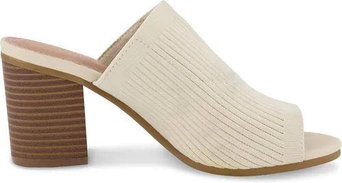 Vista 4 de CUSHIONAIRE Sandalias de tacón de punto Nima para mujer + espuma viscoelástica, anchos disponibles