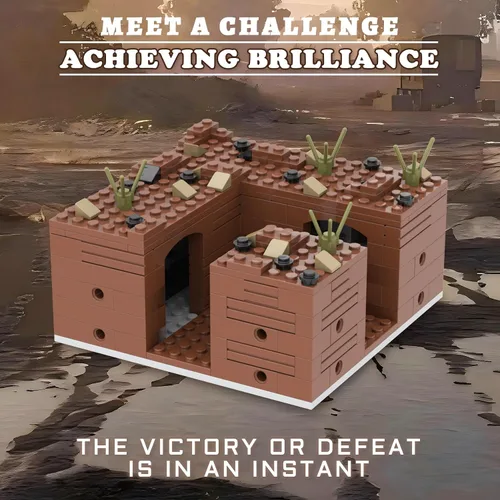 Vista 6 de WW2 Weapons Depot - Juego de bloques de construcción militares (252 piezas) para construir diferentes edificios militares de combate