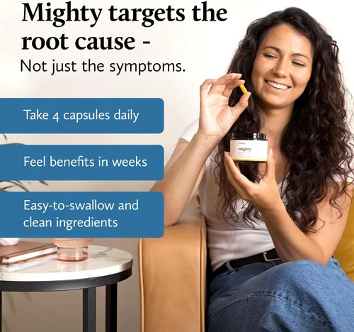 Vista 4 de Melina Mighty Suplemento natural para aliviar la migraña, magnesio, riboflavina B2 400 mg, matricaria, CoQ-10, ALCAR para fortalecer la migraña