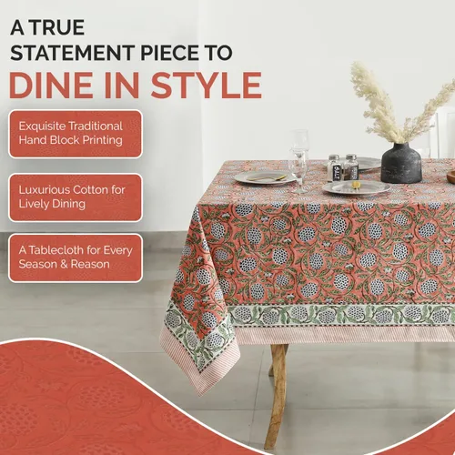 Vista 3 de Labhanshi Mantel redondo de 108 pulgadas, 108 pulgadas, 10 plazas y rectangular, 72 x 108 pulgadas, mantel de 8 plazas para cocina, mesa de comedor