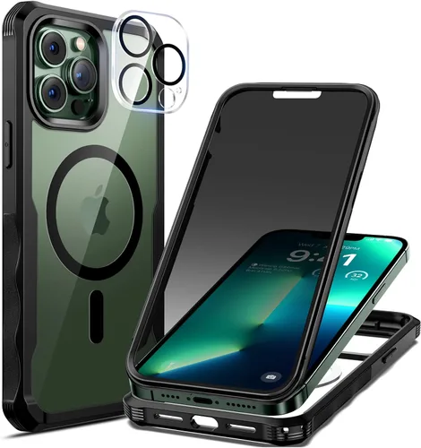 Vista 16 de seacosmo para iPhone Air Funda, Carcasa Completa con Protector de Privacidad de Vidrio Templado 9H Integrado y Protector de Lente de Cámara