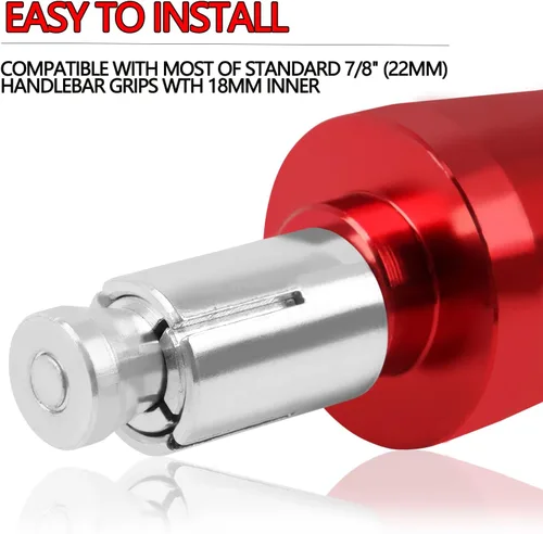 Vista 2 de Pesos Universales para Manillar de Motocicleta 7/8" 22mm Compatibles con Ninja 400 650 1000 KLR 650 Z900 Z650 Z900RS ZX10R ZX6R ZX12R Z800 Z750 Z125