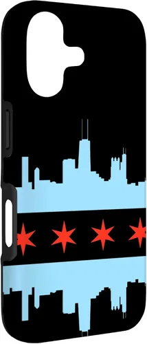 Vista 3 de Chicago Flag Skyline City of Chicago Pride Case for iPhone 17