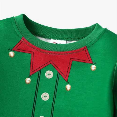 Vista 2 de PATPAT Conjunto de pijama de manga larga con estampado geométrico básico para bebé
