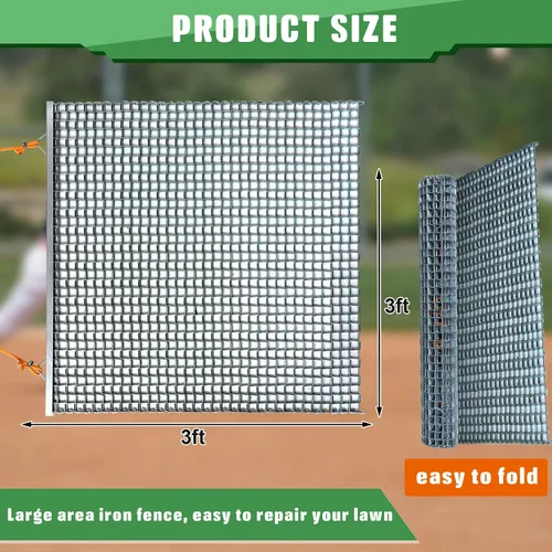 Vista 2 de Shimeyao Estera de arrastre de zinc resistente de malla de acero Infield Drag Multi Surface Mat para entrada, granja, jardín, béisbol, campo