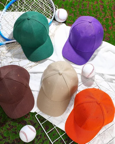 Vista 5 de 24 Pieces Blank Baseball Cap Adjustable Back Strap Plain Blank Camouflage Hat Unisex Baseball Cap for Trucker Men Women