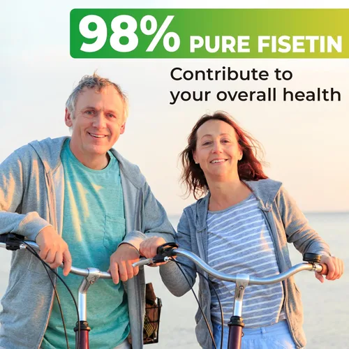 Vista 4 de Fisetin 1200mg Fisetin Liposomal Suplementos 98% Pure Fisetin Polifenoles Antioxidantes Inmunidad Salud Envejecimiento Apoyo cognitivo Sin OGM 60