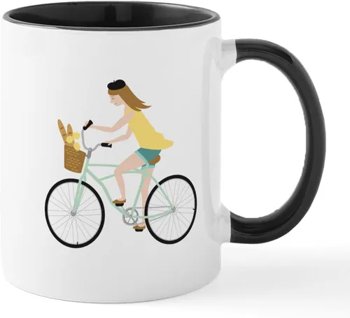 Vista 11 de CafePress Bicycle Bike Riding 11 Oz Ceramic Mug 11 oz (325 ml) Ceramic Coffee Mug