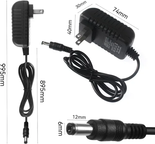Vista 2 de Cable de fuente de alimentación de 5 V 2 A, CA 100-240V a CC 10 W, enchufe de cargador de pared universal, cable de alimentación de 5 voltios, 2