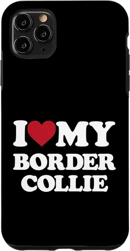 Vista 13 de iPhone 16 I Love My Border Collie - I Heart My Border Collie Case