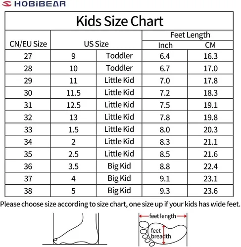 Vista 6 de HOBIBEAR Tenis deportivos para correr para niños y niñas, con velcro, ligeros y transpirables (niños pequeñosniños grandes)