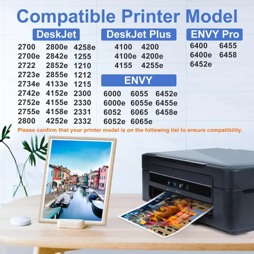 Vista 3 de Cartuchos de tinta 67XL HP para impresora HP, reemplazo para cartuchos de tinta HP 67, paquete combinado en color y negro, HP67, DeskJet 2755e