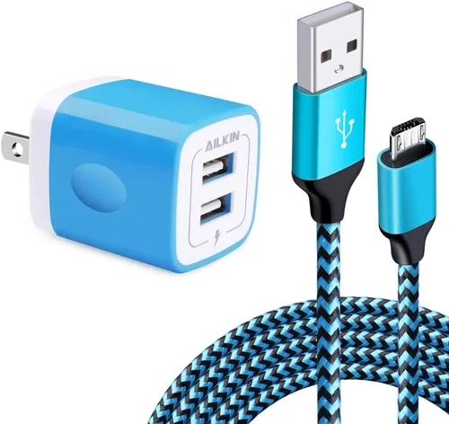 Vista 17 de AILKIN - Cargadores para iPhone con certificación MFI, cable Lightning trenzado de 6 pies de largo USB Wall Charger, Fast Charging Power Cord Plug